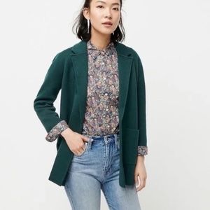 J Crew Sophie Open Front Sweater Blazer, NWT, M, Old Forest Green